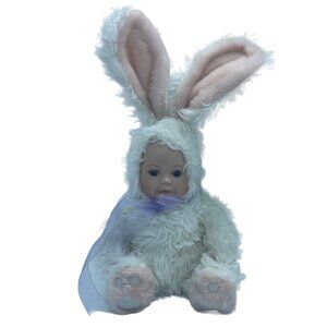Vtg Cuddle Kids 2003 Realistic Porcelain Face Doll Bunny Costume Gepeddo